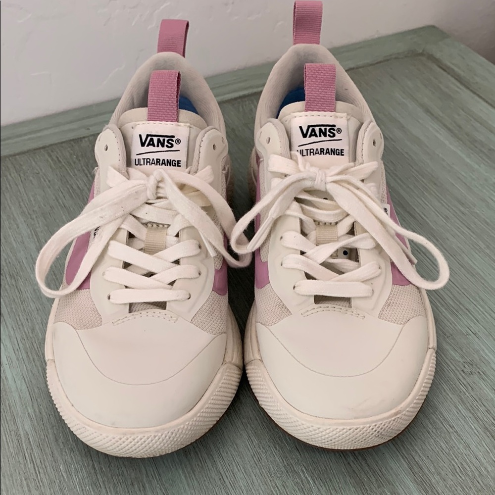 Vans Pink and White Sneakers Canvas Upper
